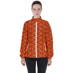 Pattern Fall Colors Seamless Bright Women s High Neck Windbreaker by Simbadda