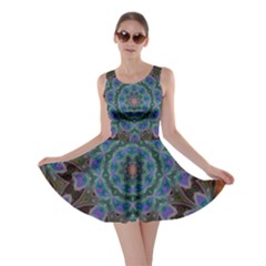 Abstract Art Blue Orange Skater Dress by Simbadda