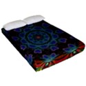 Abstract Art Blue Orange Fitted Sheet (California King Size) View2