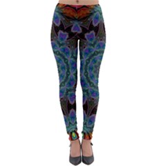 Abstract Art Blue Orange Lightweight Velour Leggings by Simbadda