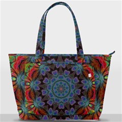 Abstract Art Blue Orange Back Pocket Shoulder Bag 