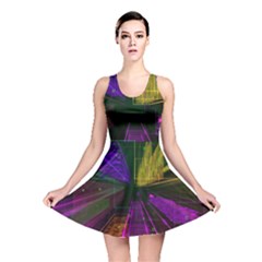 Data City Large Fiction Digital Reversible Skater Dress by Simbadda