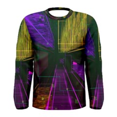 Data City Large Fiction Digital Men s Long Sleeve Tee