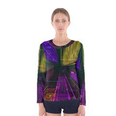 Data City Large Fiction Digital Women s Long Sleeve Tee