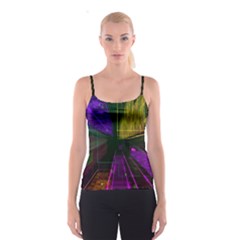 Data City Large Fiction Digital Spaghetti Strap Top by Simbadda