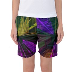 Data City Large Fiction Digital Women s Basketball Shorts by Simbadda