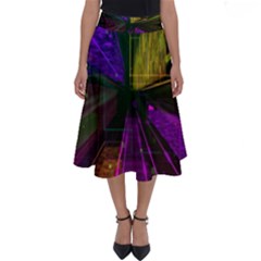 Data City Large Fiction Digital Perfect Length Midi Skirt by Simbadda