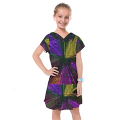 Data City Large Fiction Digital Kids  Drop Waist Dress by Simbadda