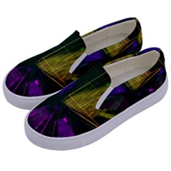 Data City Large Fiction Digital Kids  Canvas Slip Ons by Simbadda