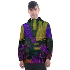 Data City Large Fiction Digital Men s Front Pocket Pullover Windbreaker