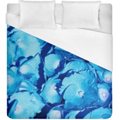 Hydrangea Blue Petals Flower Duvet Cover (king Size) by Simbadda