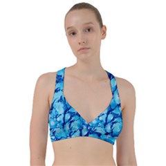 Hydrangea Blue Petals Flower Sweetheart Sports Bra by Simbadda