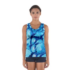 Hydrangea Blue Petals Flower Sport Tank Top  by Simbadda