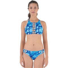 Hydrangea Blue Petals Flower Perfectly Cut Out Bikini Set by Simbadda