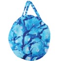 Hydrangea Blue Petals Flower Giant Round Zipper Tote View1