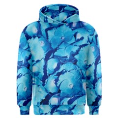 Hydrangea Blue Petals Flower Men s Overhead Hoodie