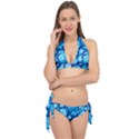 Hydrangea Blue Petals Flower Tie It Up Bikini Set View1