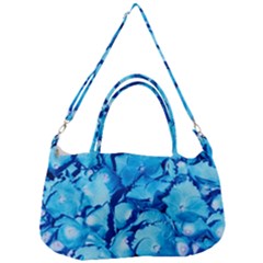 Hydrangea Blue Petals Flower Removal Strap Handbag by Simbadda