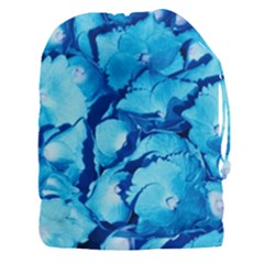 Hydrangea Blue Petals Flower Drawstring Pouch (xxxl)