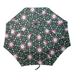 Stained Glass Pattern Church Window Folding Umbrellas by Simbadda