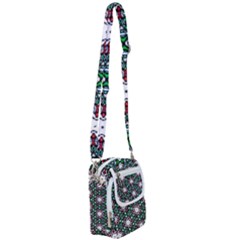 Stained Glass Pattern Church Window Shoulder Strap Belt Bag by Simbadda