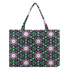 Stained Glass Pattern Church Window Medium Tote Bag by Simbadda