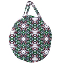 Stained Glass Pattern Church Window Giant Round Zipper Tote by Simbadda