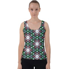 Stained Glass Pattern Church Window Velvet Tank Top by Simbadda