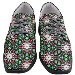 Stained Glass Pattern Church Window Women Heeled Oxford Shoes