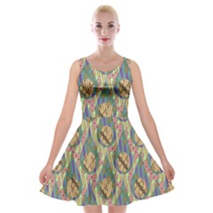 Tribal Background Boho Digital Paper Velvet Skater Dress