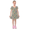 Tribal Background Boho Digital Paper Kids  Short Sleeve Velvet Dress View1