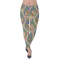 Tribal Background Boho Digital Paper Velvet Leggings