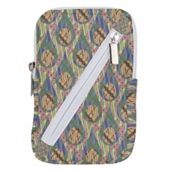 Tribal Background Boho Digital Paper Belt Pouch Bag (small)