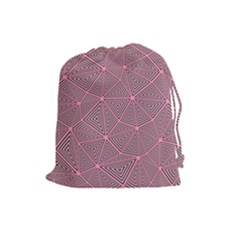 Triangle Background Abstract Drawstring Pouch (large) by Simbadda