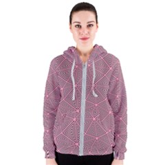 Triangle Background Abstract Women s Zipper Hoodie