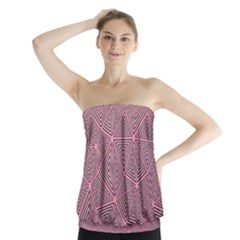 Triangle Background Abstract Strapless Top by Simbadda