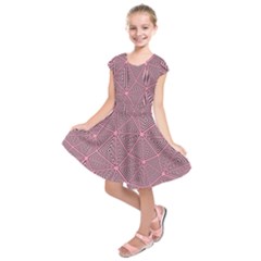 Triangle Background Abstract Kids  Short Sleeve Dress by Simbadda