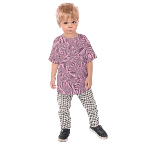 Triangle Background Abstract Kids  Raglan Tee by Simbadda