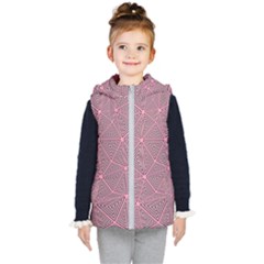 Triangle Background Abstract Kids  Hooded Puffer Vest