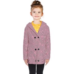 Triangle Background Abstract Kids  Double Breasted Button Coat by Simbadda