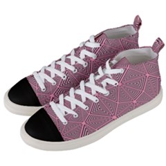 Triangle Background Abstract Men s Mid-top Canvas Sneakers by Simbadda