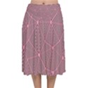 Triangle Background Abstract Velvet Flared Midi Skirt View1