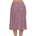 Triangle Background Abstract Velvet Flared Midi Skirt View2