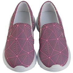 Triangle Background Abstract Kids  Lightweight Slip Ons by Simbadda