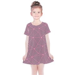 Triangle Background Abstract Kids  Simple Cotton Dress