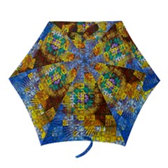 Sunflower Kaleidoscope Pattern Mini Folding Umbrellas