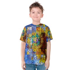 Sunflower Kaleidoscope Pattern Kids  Cotton Tee