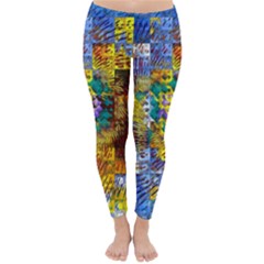 Sunflower Kaleidoscope Pattern Classic Winter Leggings