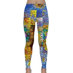 Sunflower Kaleidoscope Pattern Classic Yoga Leggings