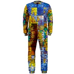 Sunflower Kaleidoscope Pattern OnePiece Jumpsuit (Men) 